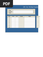 Meeting Organizer (Online)