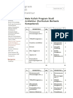 Mata Kuliah Program Studi Arsitektur (Kurikulum Berbasis Kompetensi) - Program Studi Arsitektur