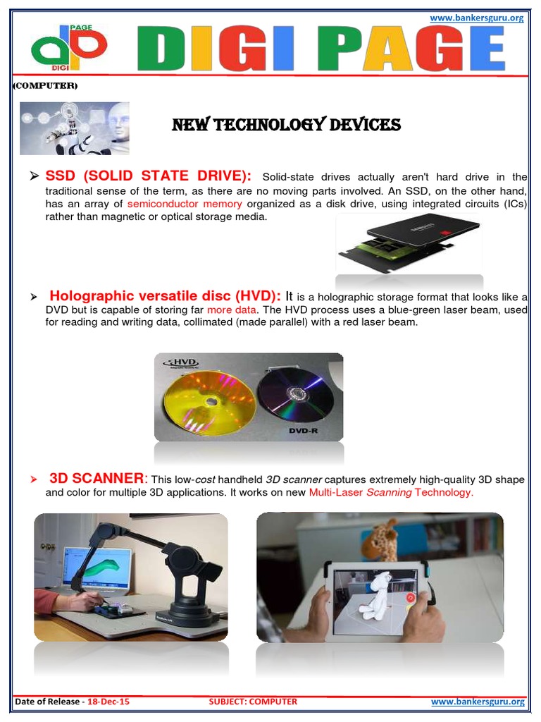 New Computer Technology Devices | PDF