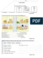 Test Paper: 1.look at The Pictures and Write The Names Under Each of Them