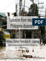 12 Lessons From Recent Philippine Disasters - Dr. Alfredo Mahar Francisco A. Lagmay