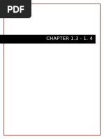 Chapter 1.3 - 1. 4