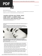 “Quero Estar Solteira, Mas Com Você”_ a Carta Que Viralizou Nas Mídias Sociais _ Curiosidades Atuais