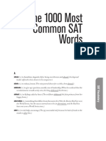 1000 Most Common Sat Vocabulary Words