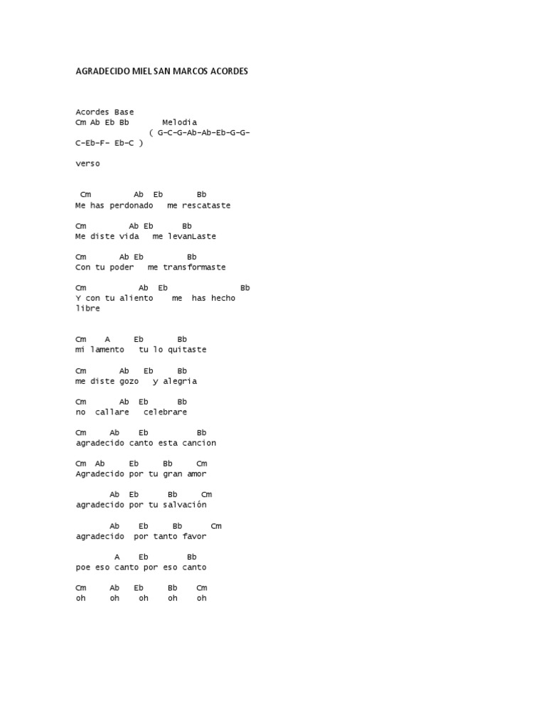 Miel San Marcos, Como en el cielo_ Letra y Acordes.pdf