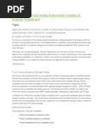 Download Porters Five Forces Model Automobile Industry by Snehal Joshi SN295991795 doc pdf