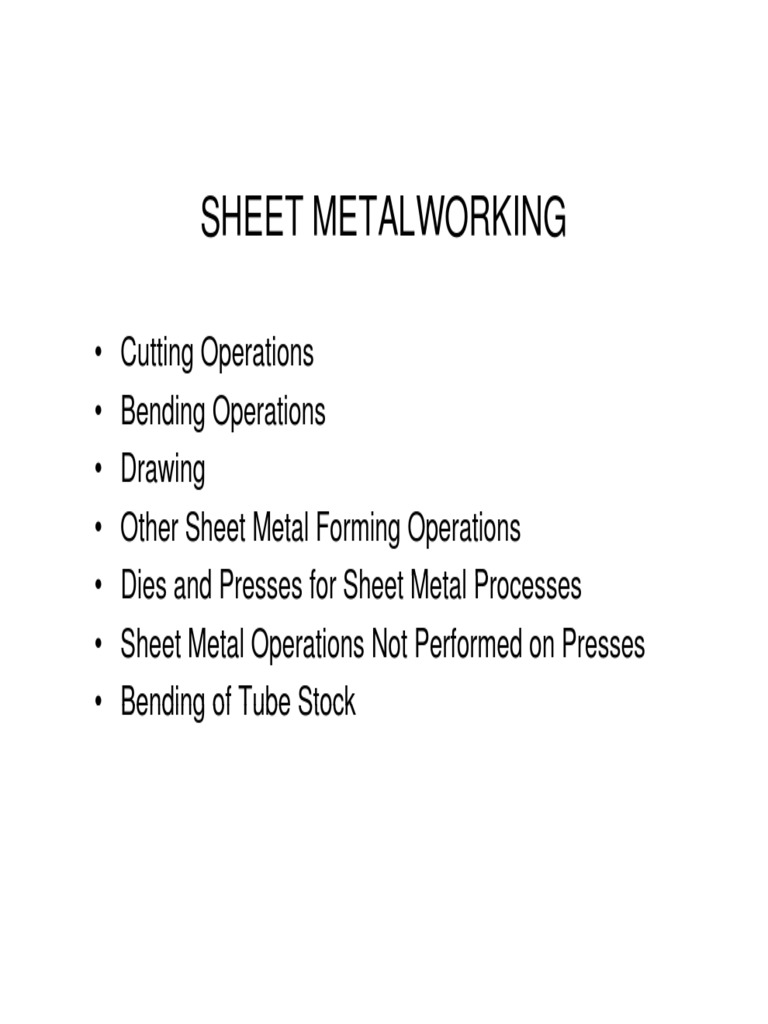Sheetmetal Working Sheet Metal Industries