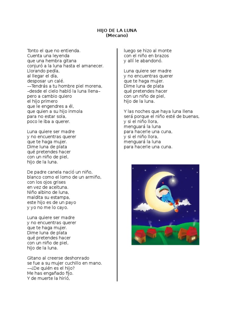 El Hijo De La Luna Lyrics Hijo de la luna.