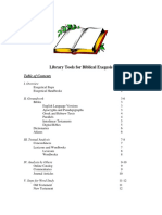 Library Tools For Biblical Exegisis