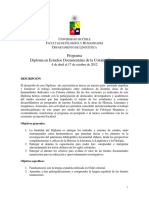 Programa Diploma de Extension en Estudios Documentales de La Colonia Chilena