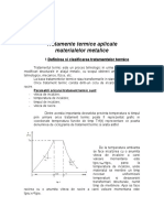 Tratamente Termice Aplicate Materialelor Metalice