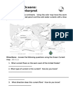 Oceans: Interpret Ing Maps: Directions: Label The Continents. Using The Color Map Trace The Warm