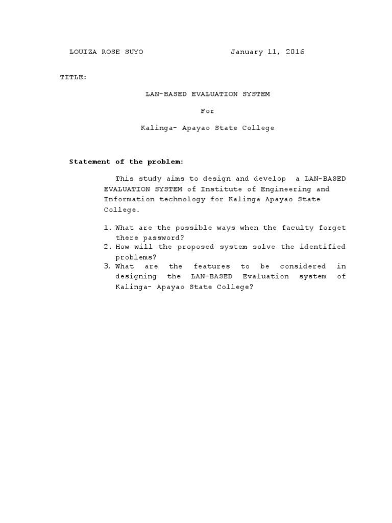 LAN System for KASC Faculty | PDF