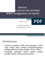 Gangguan Mental dan Perilaku Akibat Penggunaan Zat Opioid