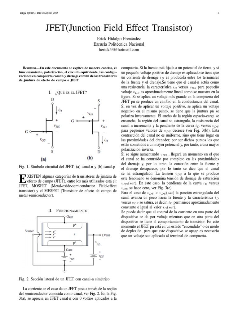 Dispositivos JFET Transistor Semiconductor Devices