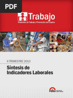 Boletin Sintesis Indicadores Laborales II Trimestre 2013