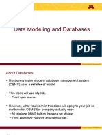 Data Modeling and Databases: IDSC 3103