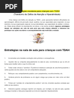 20 Estratégias Escolares Para Crianças Com Déficit de Atenção Ou TDAH