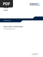 IGCSE2009 Swahili GrammarList