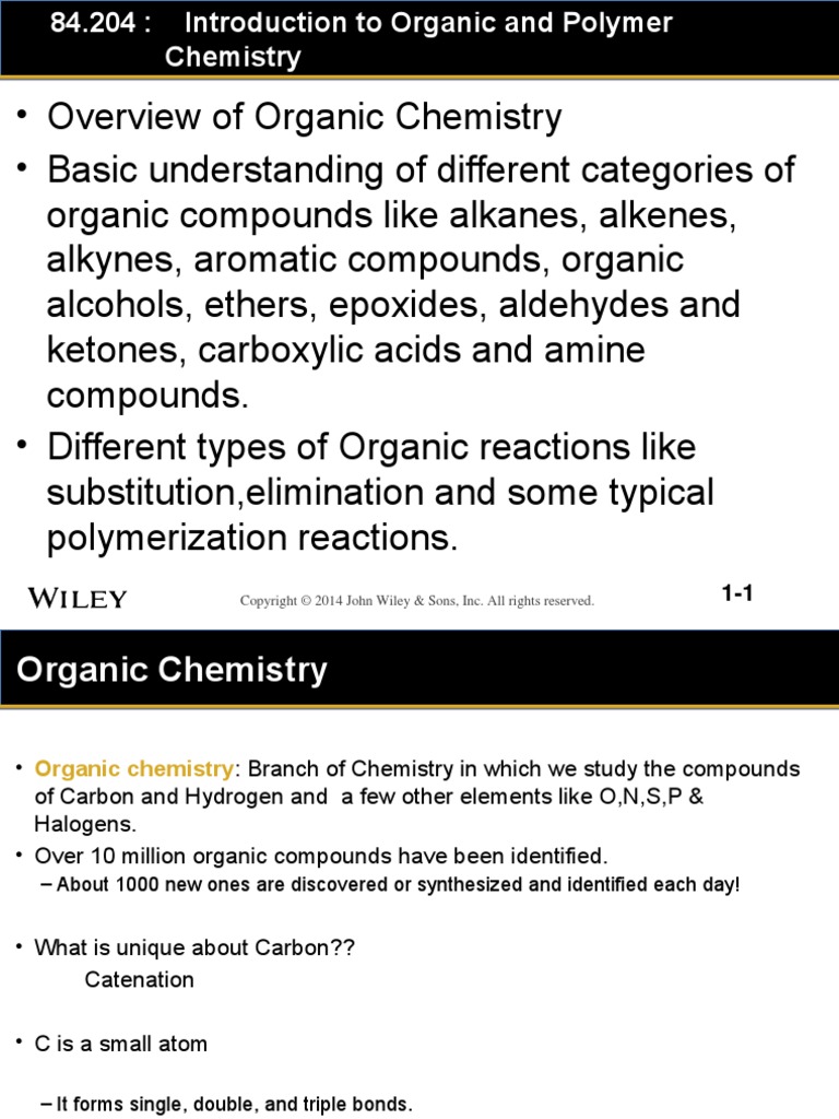 Organic Chemistry Chapter 1 Slides | PDF | Chemical Bond | Chemical ...
