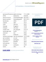 Mandarin Vocabulary - Personal Finances: Click Here