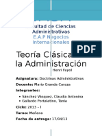 Teoría Clásica de La Administración