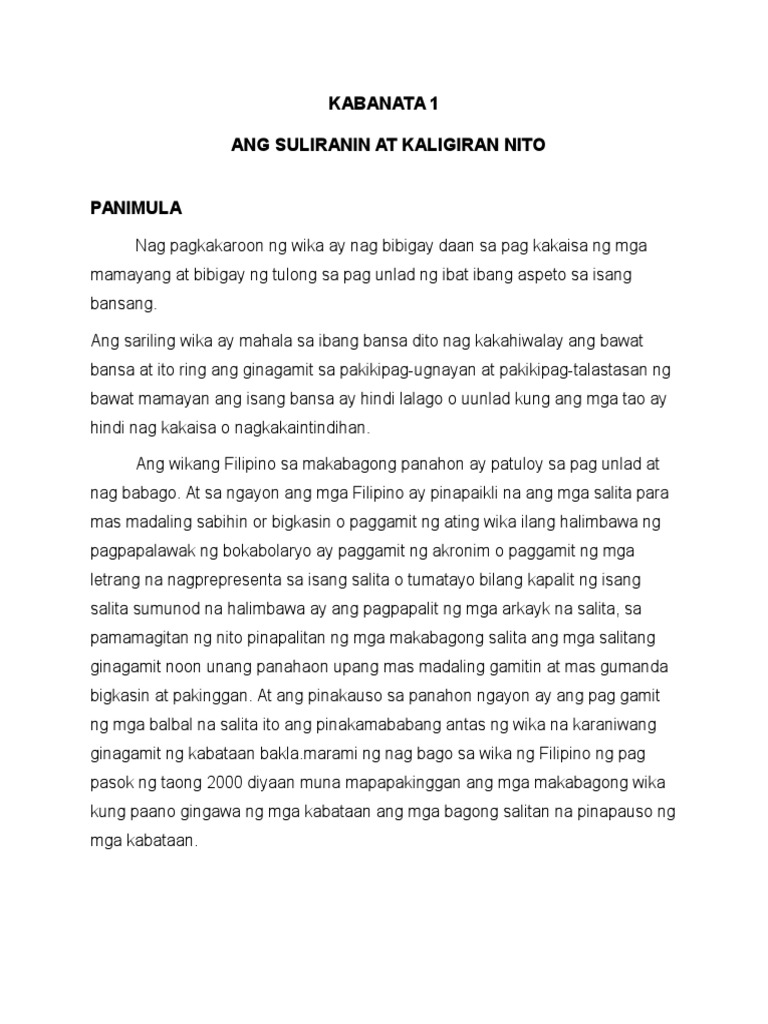 15++ Kalagayan ng wikang filipino sa makabagong panahon pdf ideas in 2021