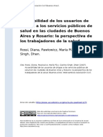 Rossi, Diana, Pawlowicz, Maria Pia y (..) (2007) - Accesibilidad de Los Usuarios de Drogas A Los Servicios Publicos de Salud en Las Ciudad (..)
