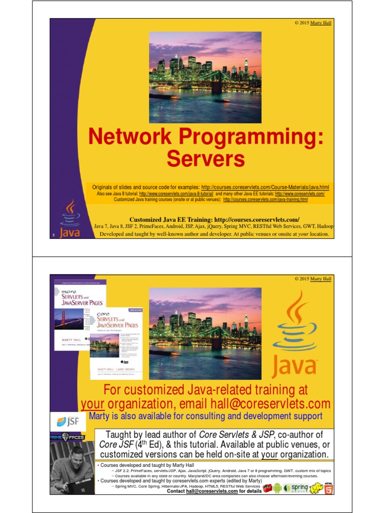Java Network Programming Servers PDF Java Server Faces Hypertext Transfer Protocol