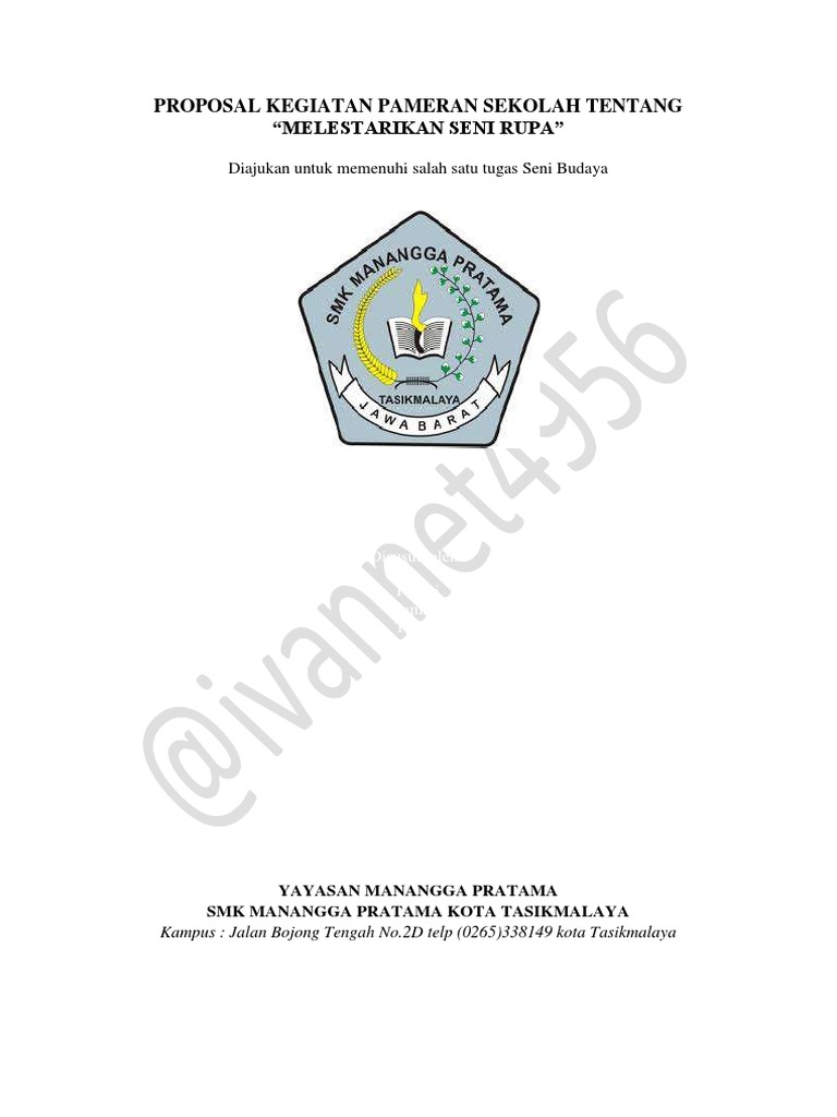 Proposal Kegiatan Pameran Sekolah Tentang Senirupa PDF