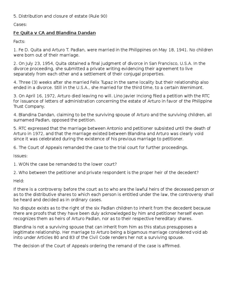 Estate Distribution and Heirship Issues | PDF | Intestacy | Marriage