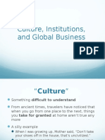 Culture, Institutions, and Global Business