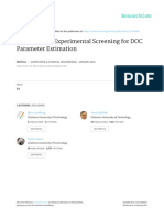 Model-Based Experimental Screening For DOC Parameter Estimation