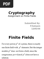 Cryptography: Assignment On Finite Fields