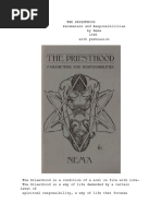 The PRIESTHOOD -- Parameters and Responsibilities - Nema 1985