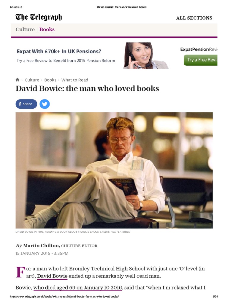 David Bowie - The Man Who Loved Books | PDF | David Bowie | On The Road