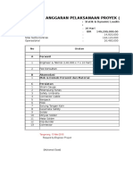 Rencana Anggaran Pelaksanaan Proyek (Rapp) : Pekerjaan: Statik & Dynamic Loading Test Larona Bridge Perusahaan