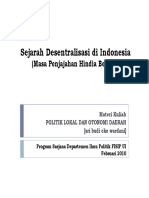 Sejarah Desentralisasi Di Indonesia