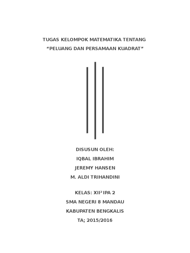 CONTOH SOAL MATERI PELUANG DAN PEMBAHASAN