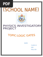Download PHYSICS INVESTIGATORY PROJECT ON LOGIC GATES by Nishant Boro SN296055730 doc pdf