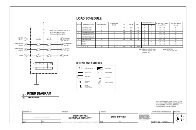 Simple Electrical Riser Diagram | PDF