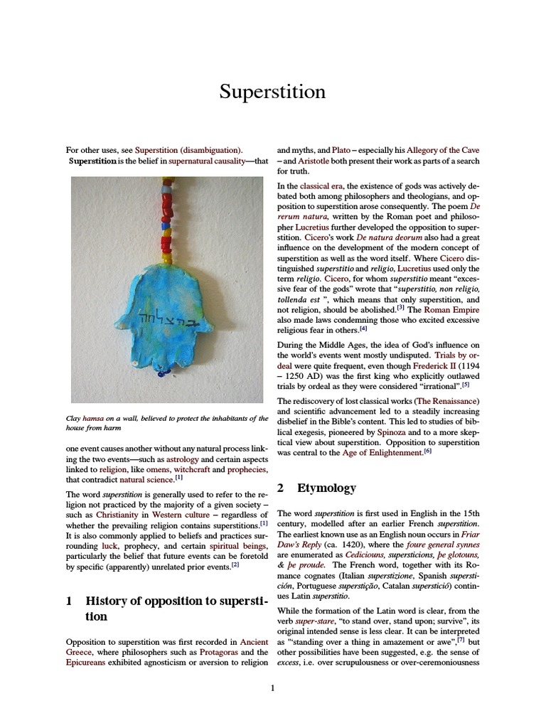 Superstition | PDF | Superstitions | Cultural Anthropology