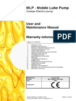 MLP - Mobile Lube Pump: User and Maintenance Manual Warranty Information