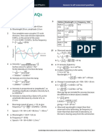 Answers To Saqs: Cambridge International As Level Physics