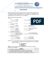 19 Appendix C Questionnaire