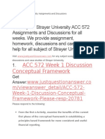 ACC 572 Strayer University Assignments and Discussion