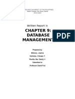 Database Management Written Report