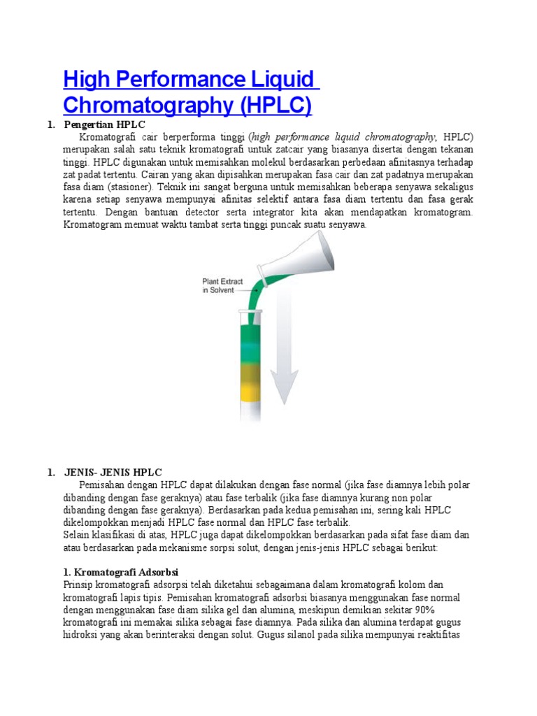 High Performance Liquid Chromatography | PDF