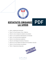 Estatuto Organico de La Umss