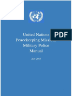 United Nations Peacekeeping Missions Military Police Unit Manual